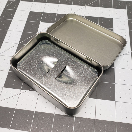 BushKraft™ Tinderbox Charring and Storage Tin w/Insert Tray - Large Size