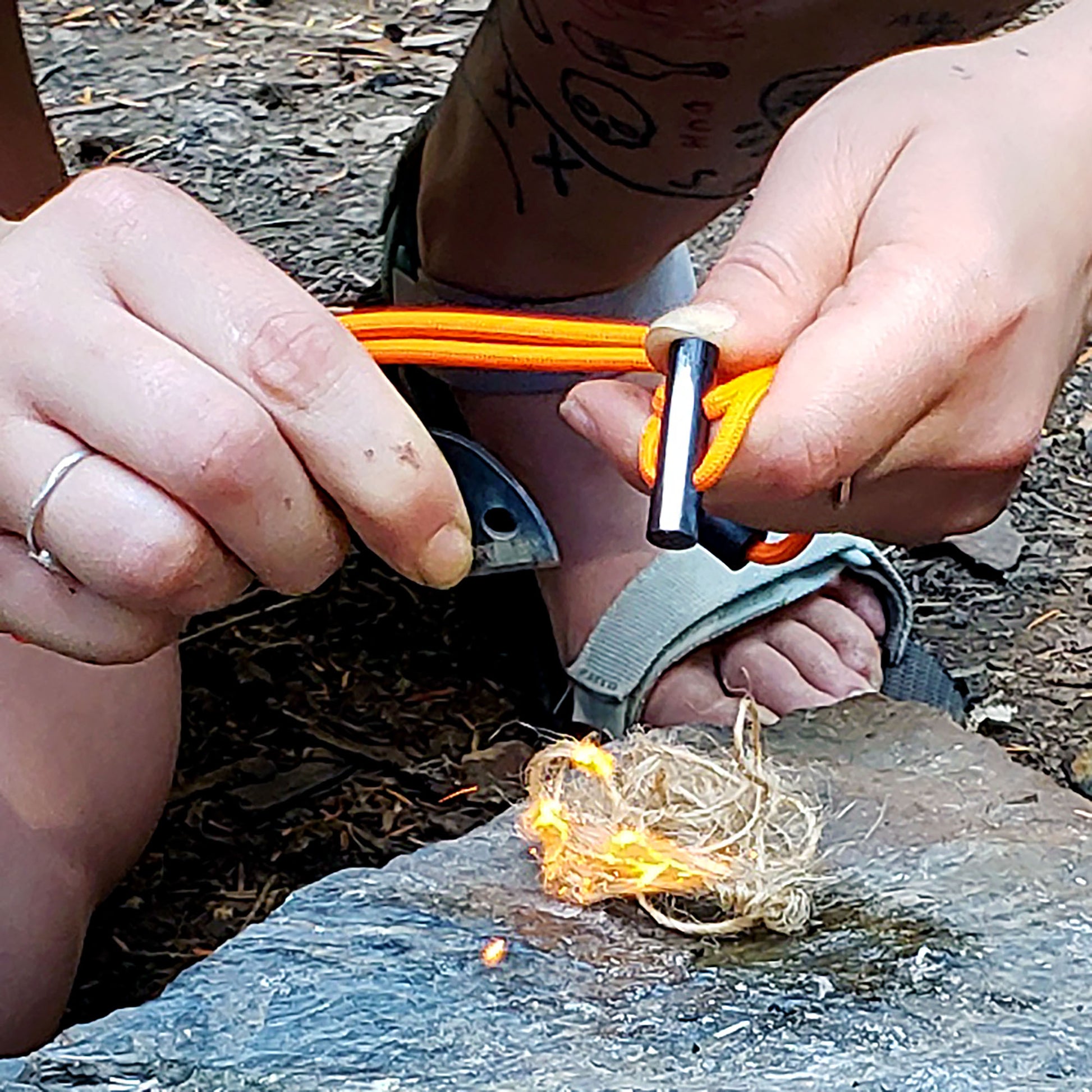 emergency fire starter necklace