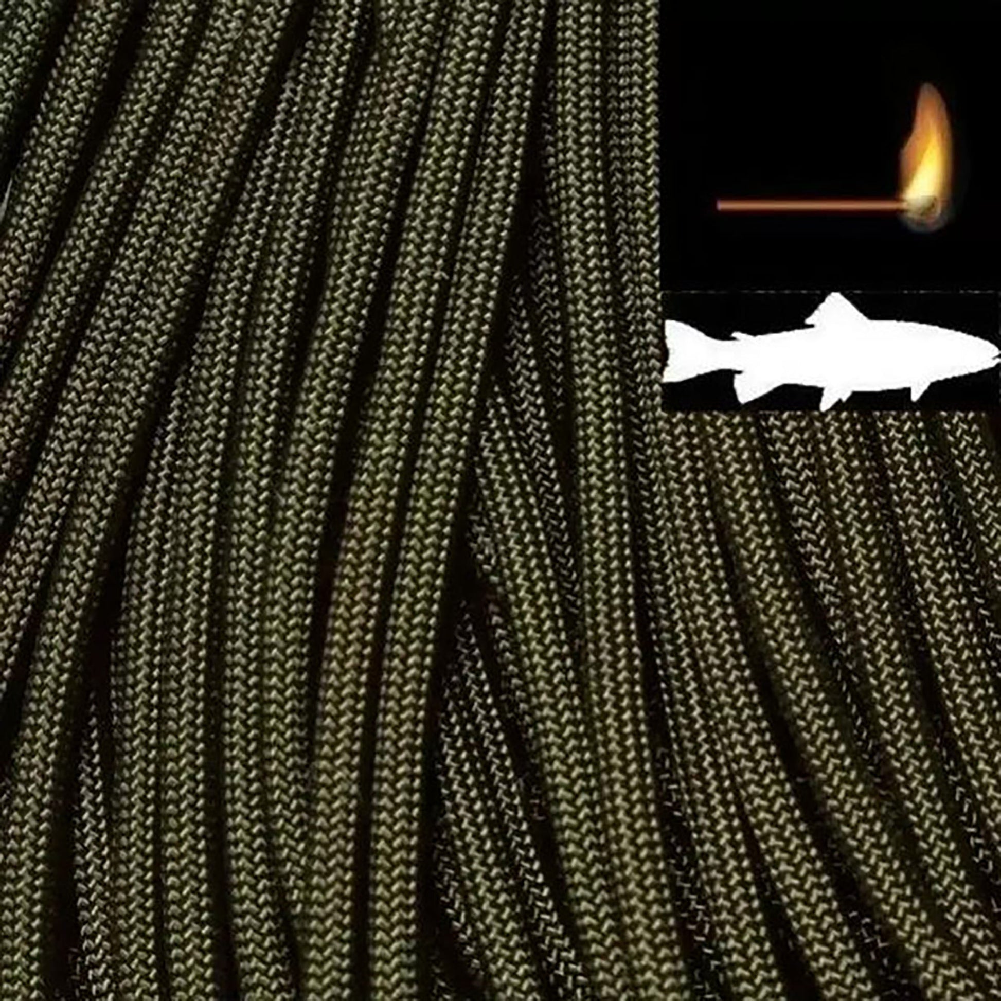 paracord with fishing line