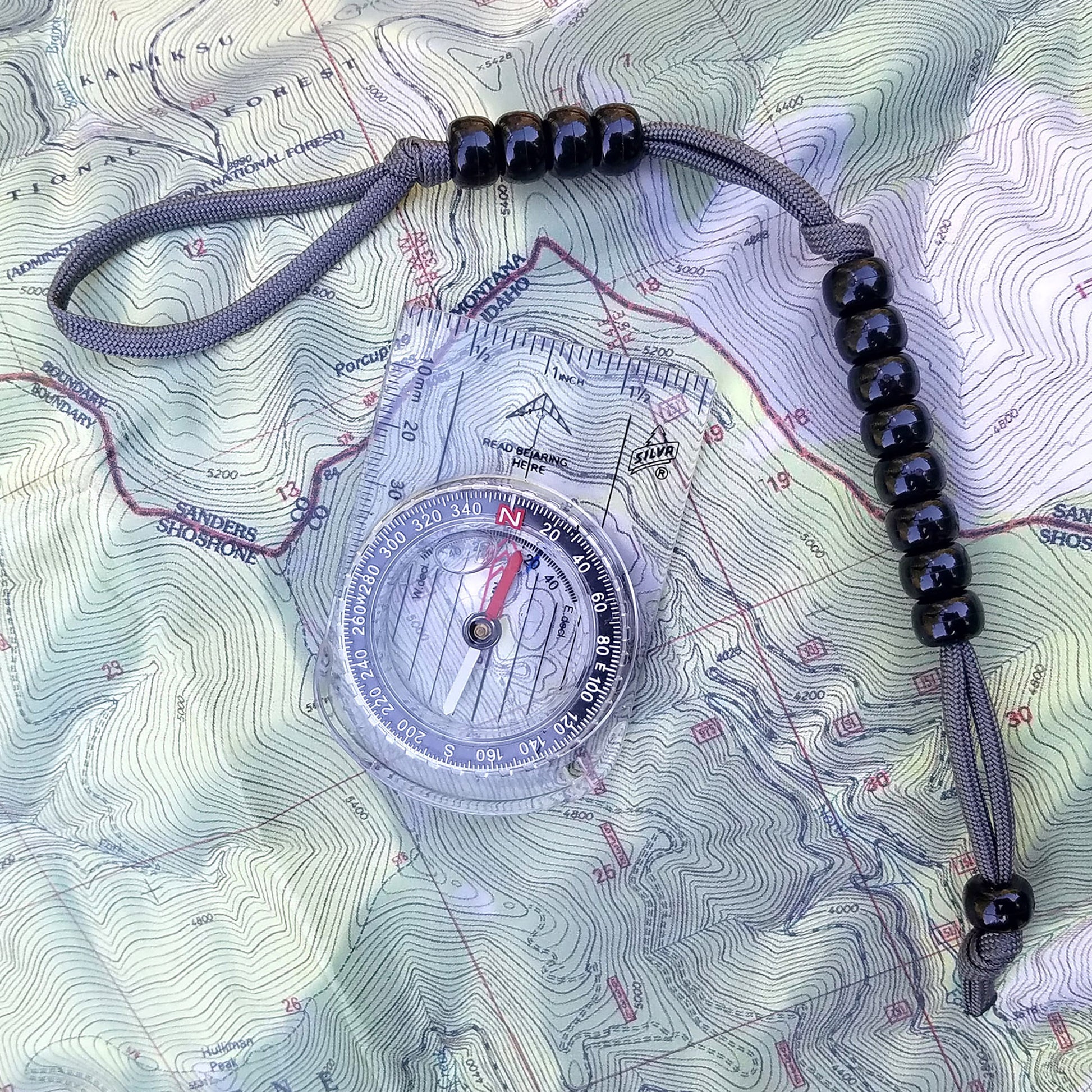 Handmade pace counting beads for compass navigation