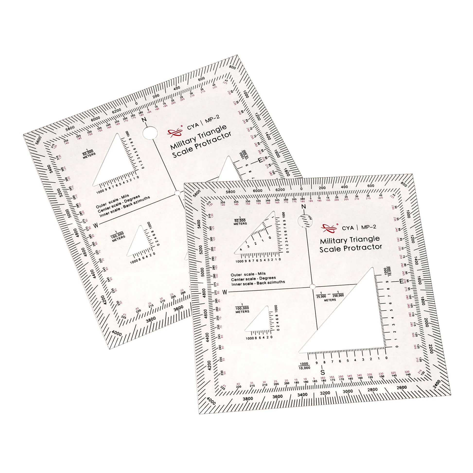 Military Protractor 2-pack for ranger school packing list