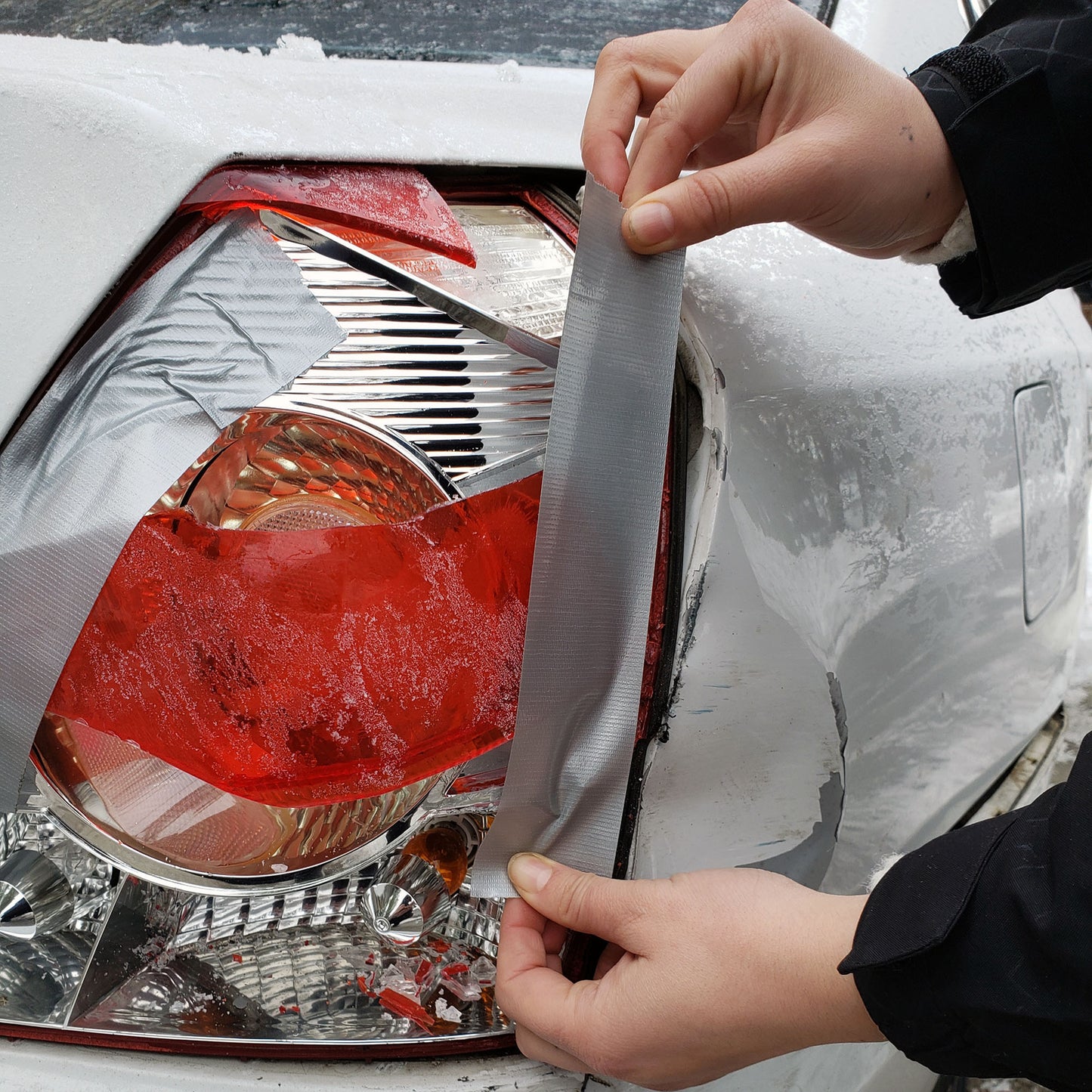 Mini duct tape for emergency car repairs