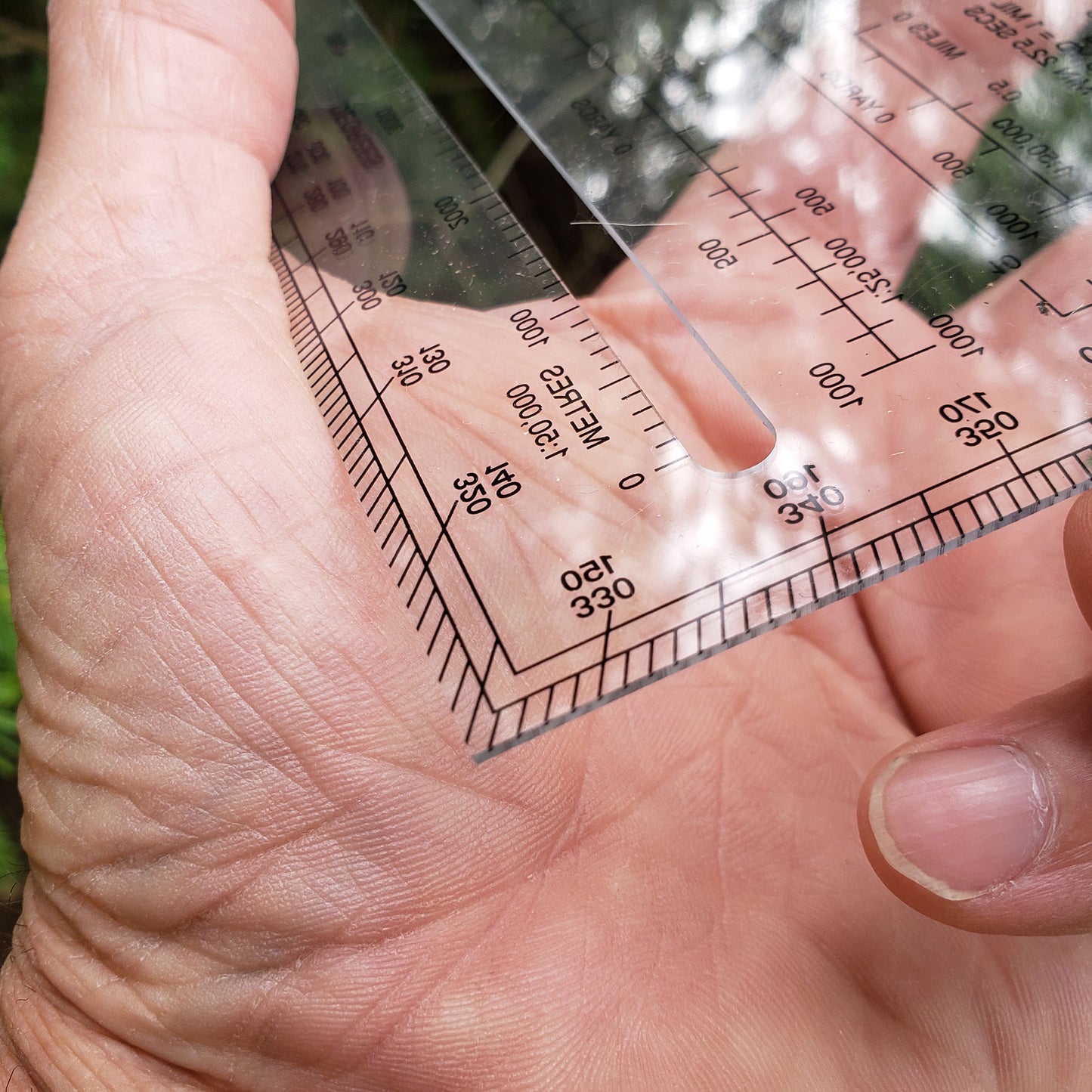 Military Map Protractor 2-Pack Set - Coordinate Scales for Map Reading and Navigation