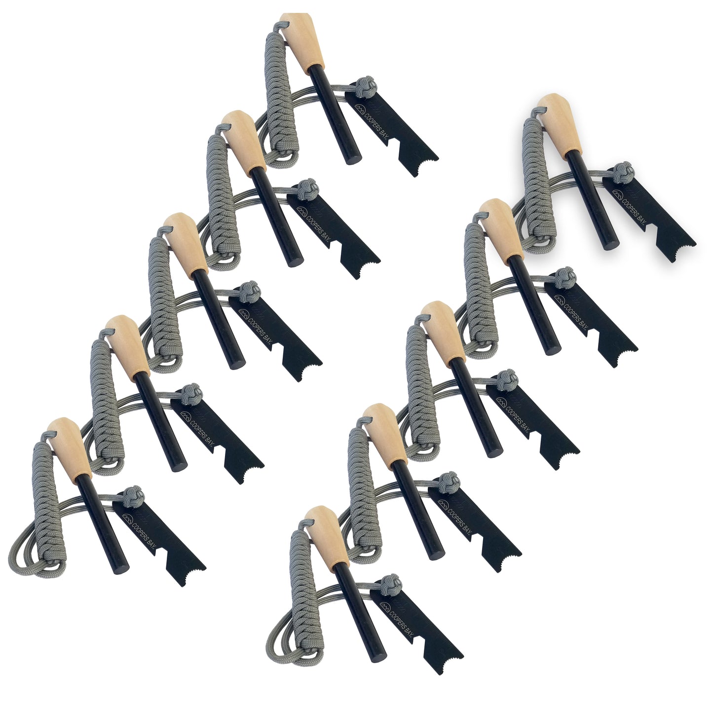 FireStorm-Plus X-Large 1/2" Ferro Rod & Striker - Braided Paracord Lanyard