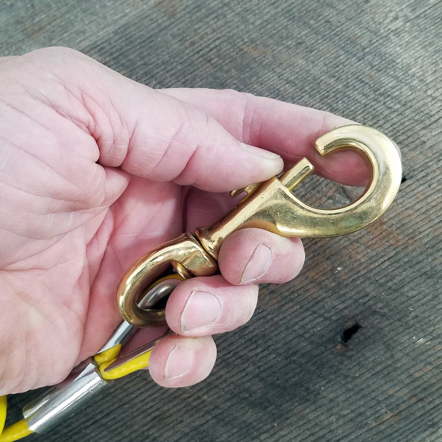Heavy duty doe tie out cable for large breed dogs.