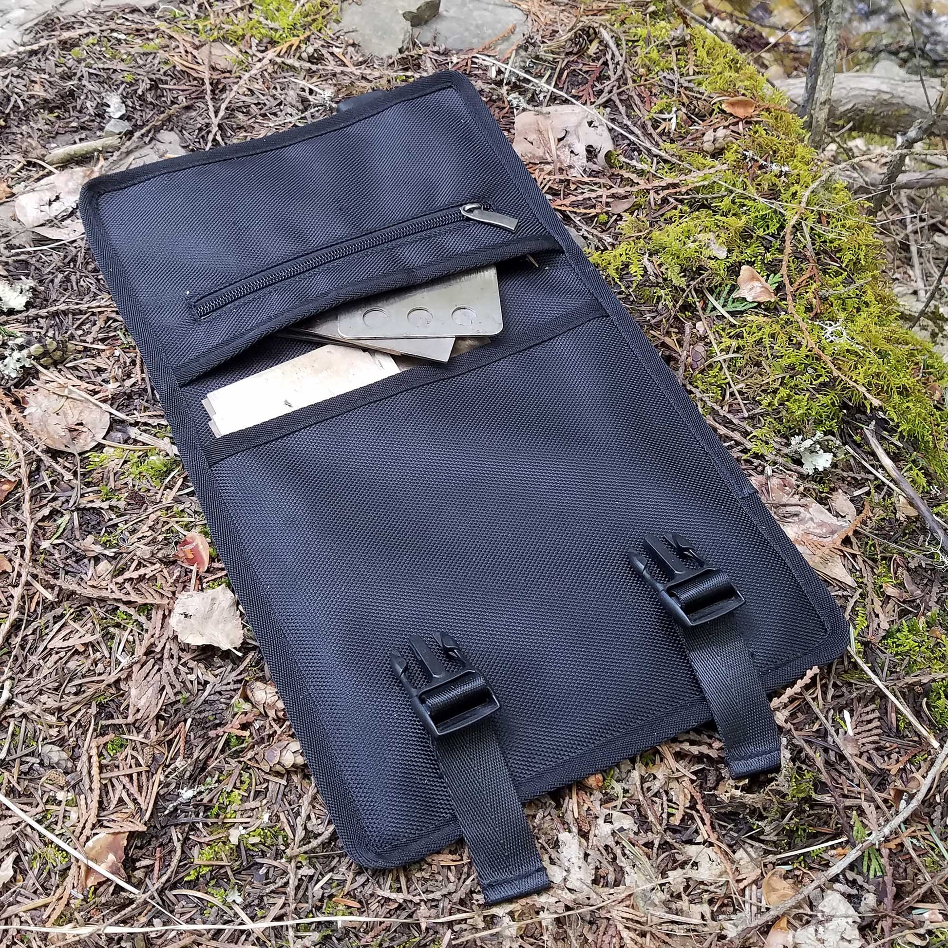 Coopers Bay portable rocket stove with custom storage sleeve