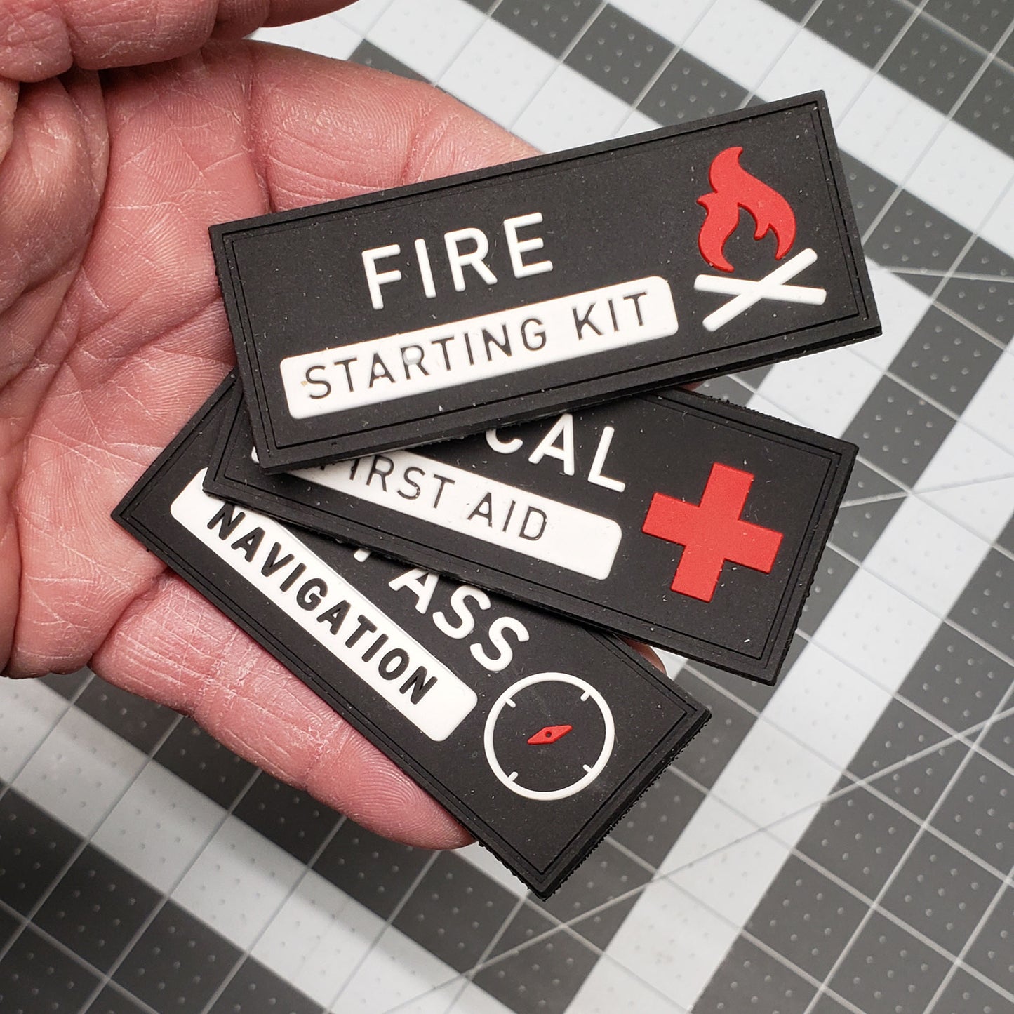 Tactical Gear Labeling Patch with Hook & Loop (Velcro) backing