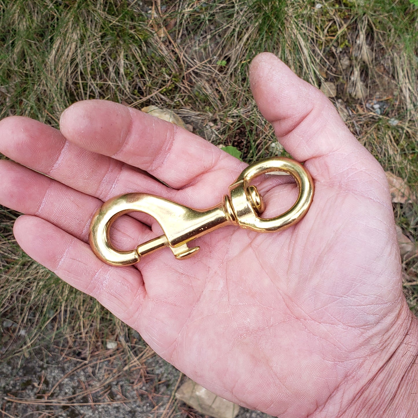 Solid Brass Swivel Snaps - Large Heavy-Duty SIze for Large Pet Leashes, Tie-Outs, Etc.