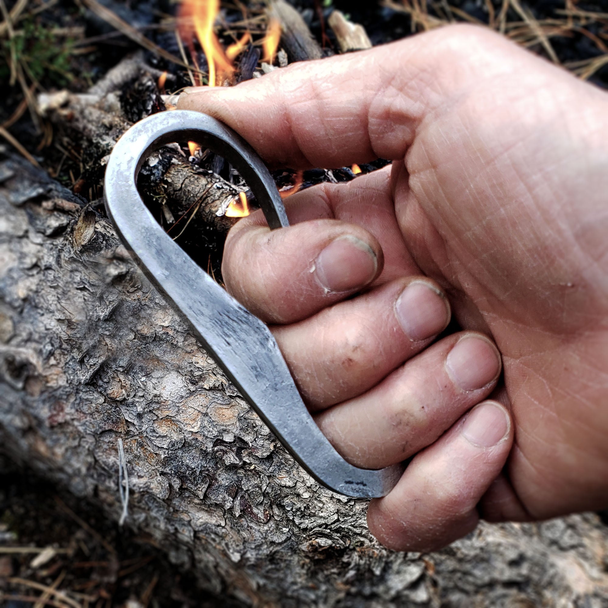 Traditional Flint & Steel Striker [Primitive Firestarting] Hand Forged ...