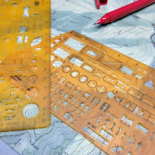 Military Style Map Marking Stencils