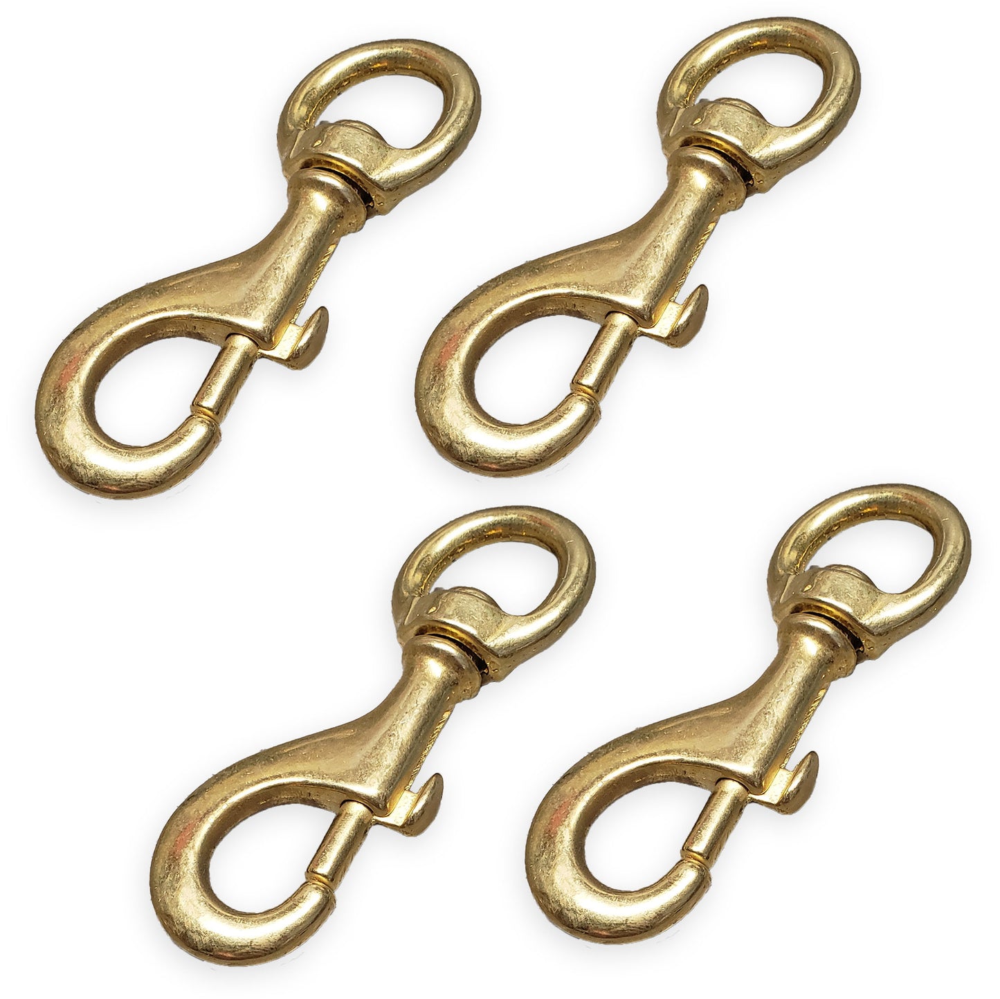 4 pack of heavy duty brass swivel snaps