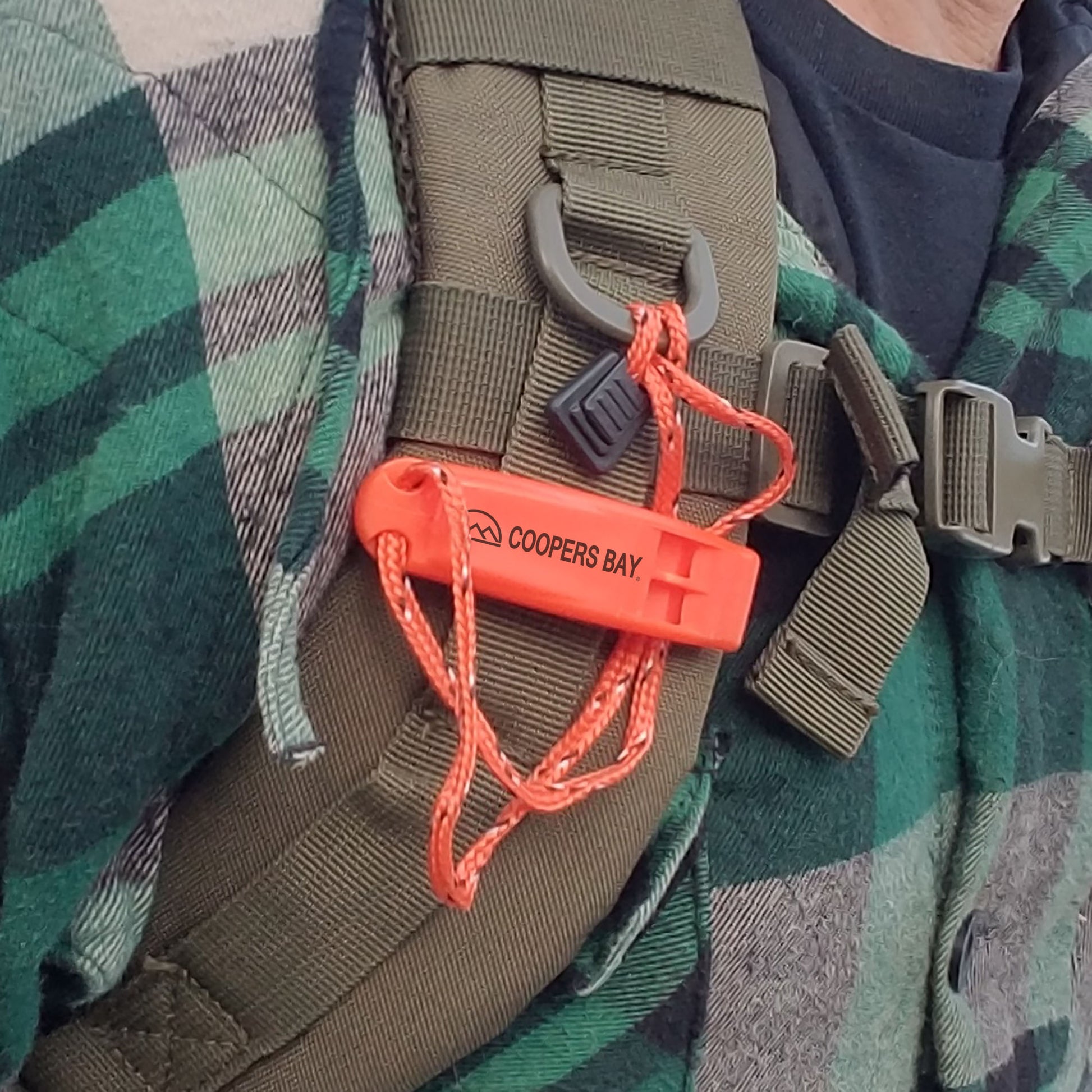 orange camping whistle