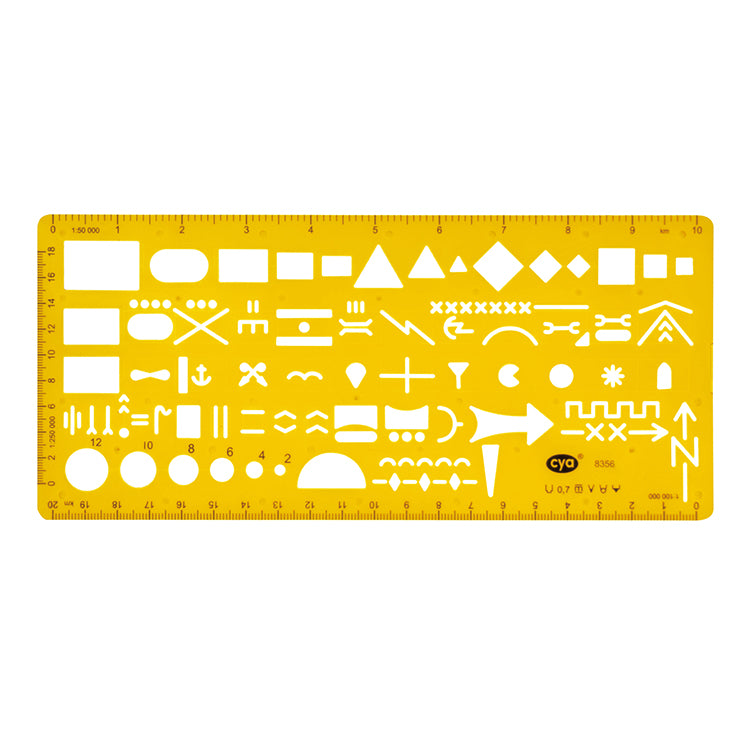 Military Style Map Marking Stencil - Type I