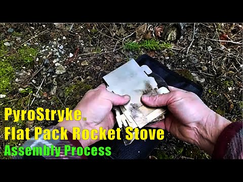 Flat Pack Camp Stove [Stainless Steel] Twig Stove for Hiking & Packing