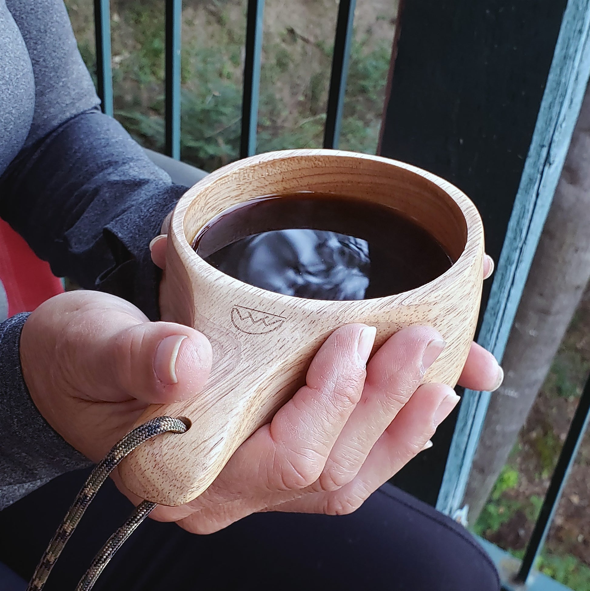 Hand Carved Wooden Mug,Kuksa Guksi Animals Head Image Cup, for Travelers,Outdoor Camping,Bushcraft Drinking Camp Cup,Nice Gift for Who Likes Nature