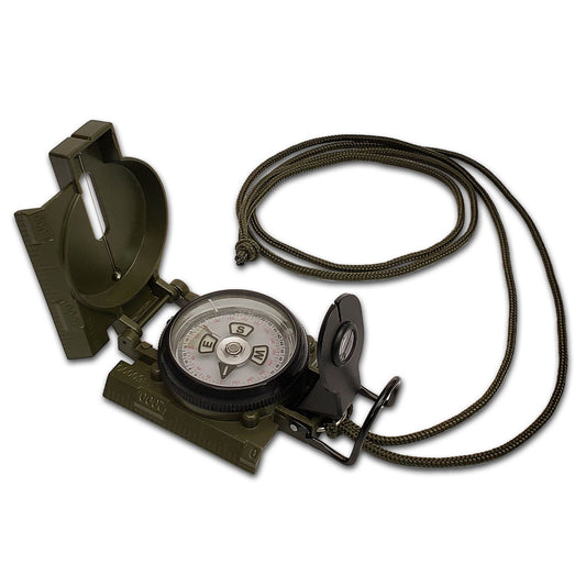 Military M-1950 Style Lensatic Sight Compass with lanyard