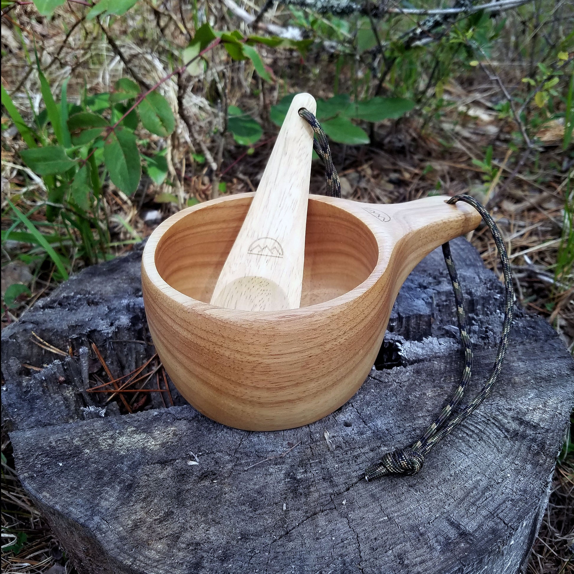 Kyrre Carved Nordic Kuksa - Solid Wood Camp Mug & Spoon Set