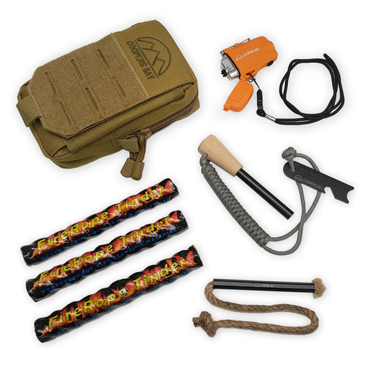 The Ultimate fire starter kit by Coopers Bay Outdoors - Tan