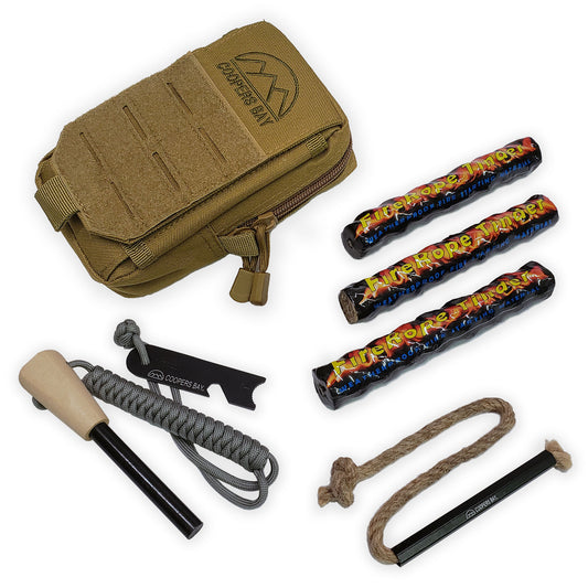 hiking fire starter kit by coopers bay outdoors