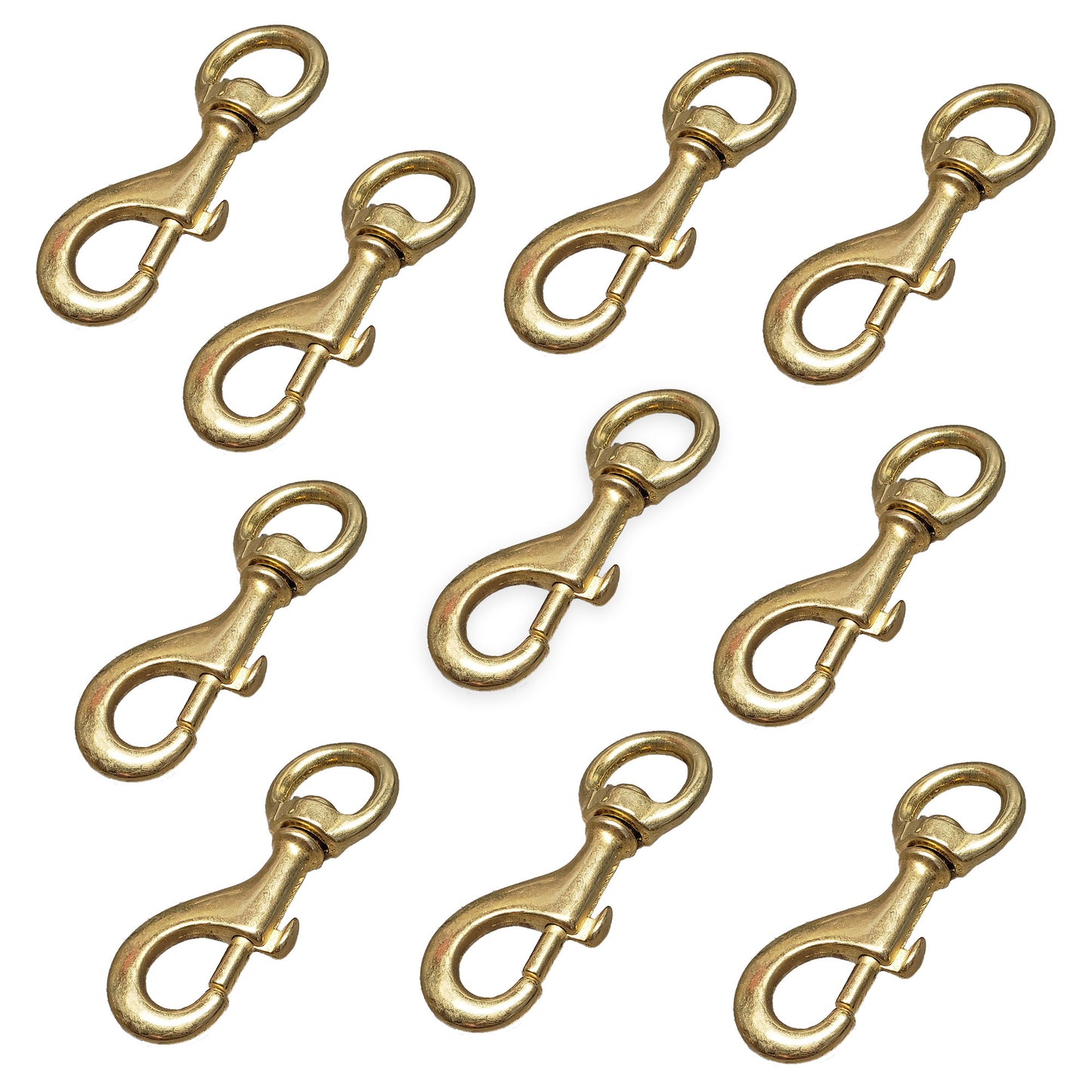 Solid Brass Swivel Snaps - Large Heavy-Duty SIze for Large Pet Leashes, Tie-Outs, Etc.