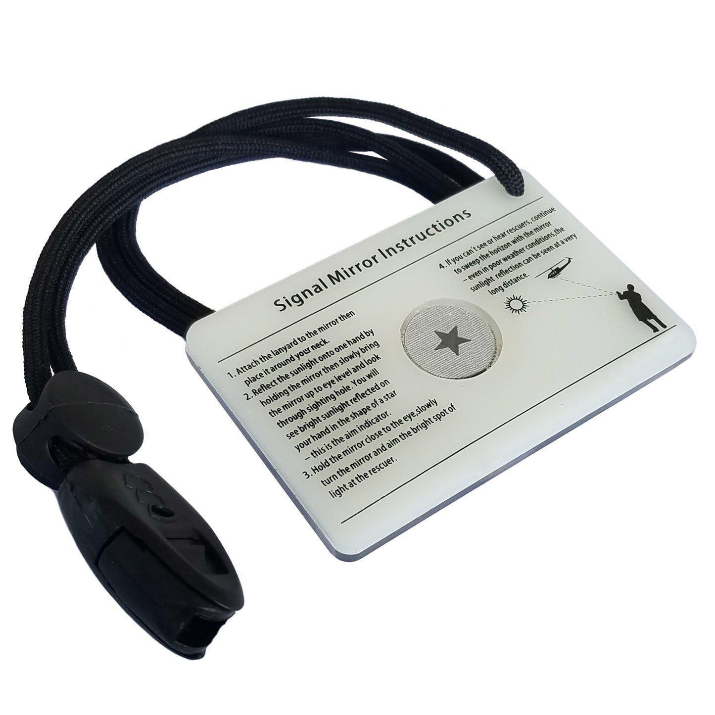 Emergency signaling mirror by coopers bay