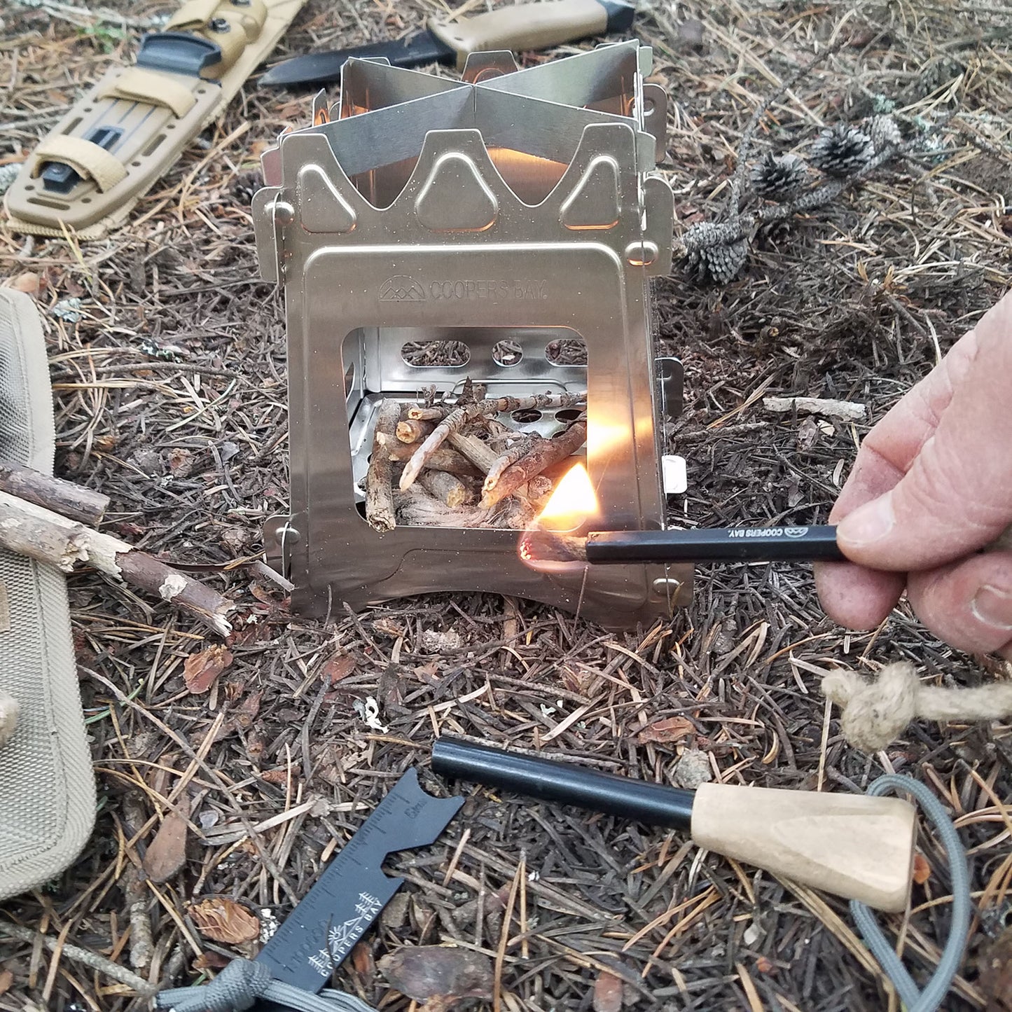 Coopers Bay twig stove package