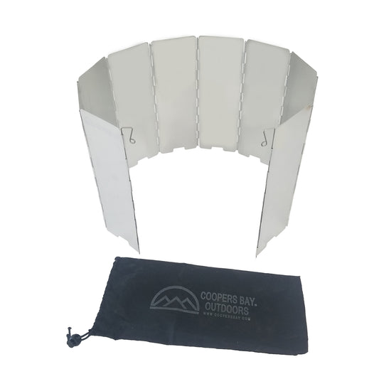 Lightweight aluminum windscreen for camping and hiking