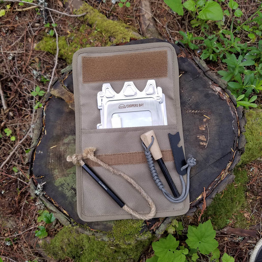 compact camp stove and fire-starting kit