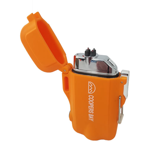 The coopers Bay PyroStryke rechargeable arc lighter & flashlight combo makes a great gift for hiker