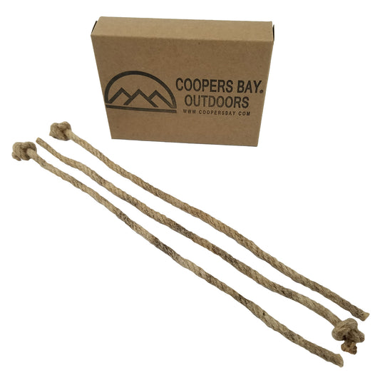 Our fire starting tinder wick ropes contain a special blend of paraffin waxes to quickly and easily light a fire for a campfire or in an emergency situation. A must have as a back up for waterproof matches or as your primary fire starting tools that you can depend on when backpacking, hiking, hunting, camping or in a survival situation.