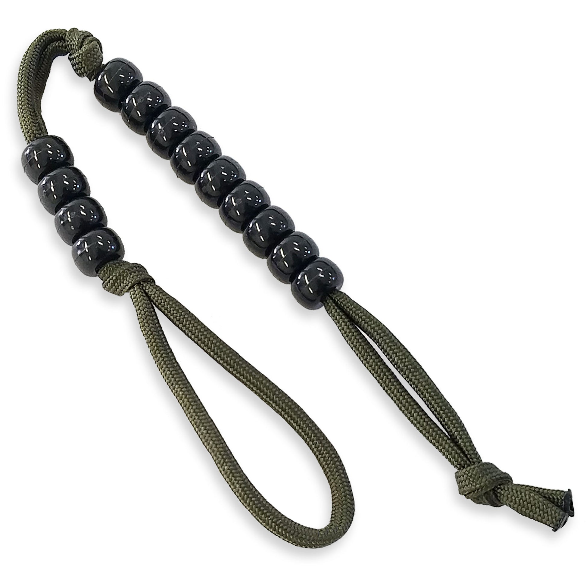 Coopers Bay Pace Count Beads [Army Ranger Beads] for Compass Land Navigation OD Green / Black