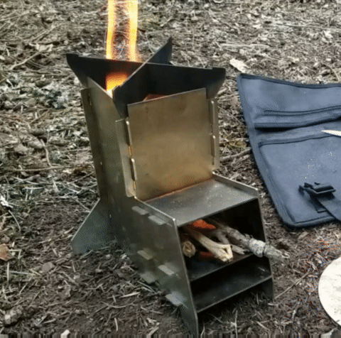 portable rocket stove for camping