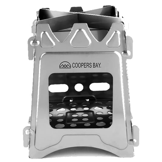 The Coopers Bay Hiker stove is lightweight and the flat pack design makes it great for camping and backpacking